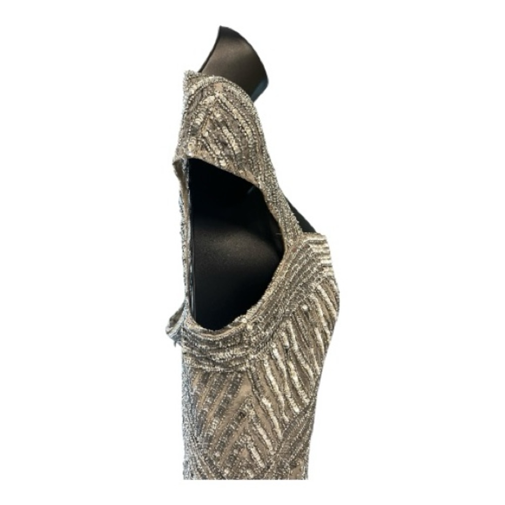 Silver Beaded Cocktail Dress - Picture 7 of 7